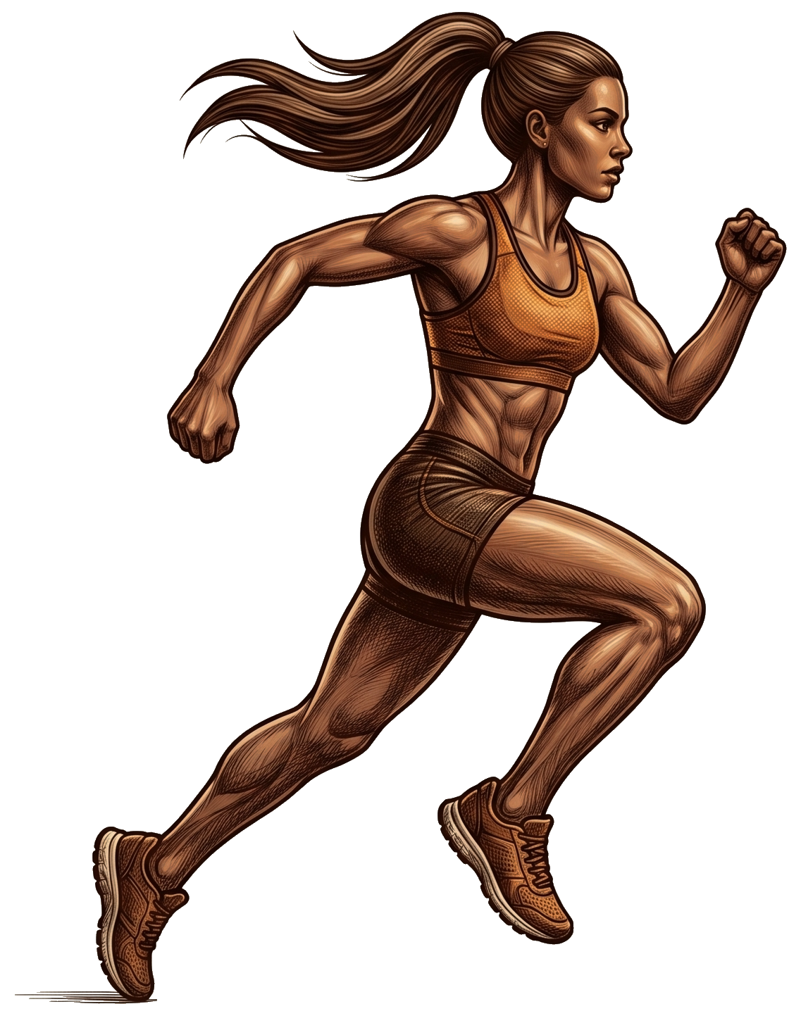 Corredora em movimento