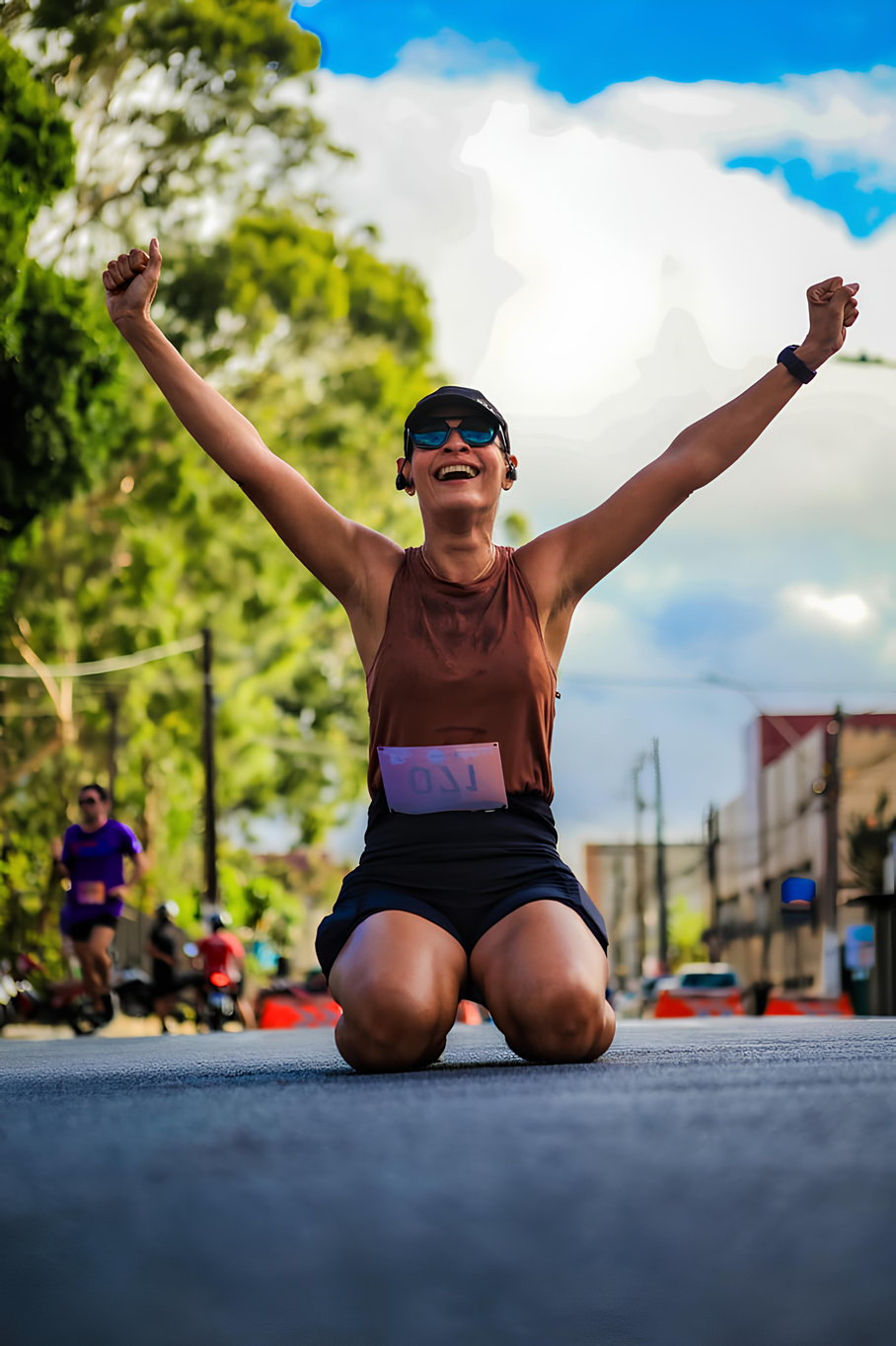 Corredora em movimento