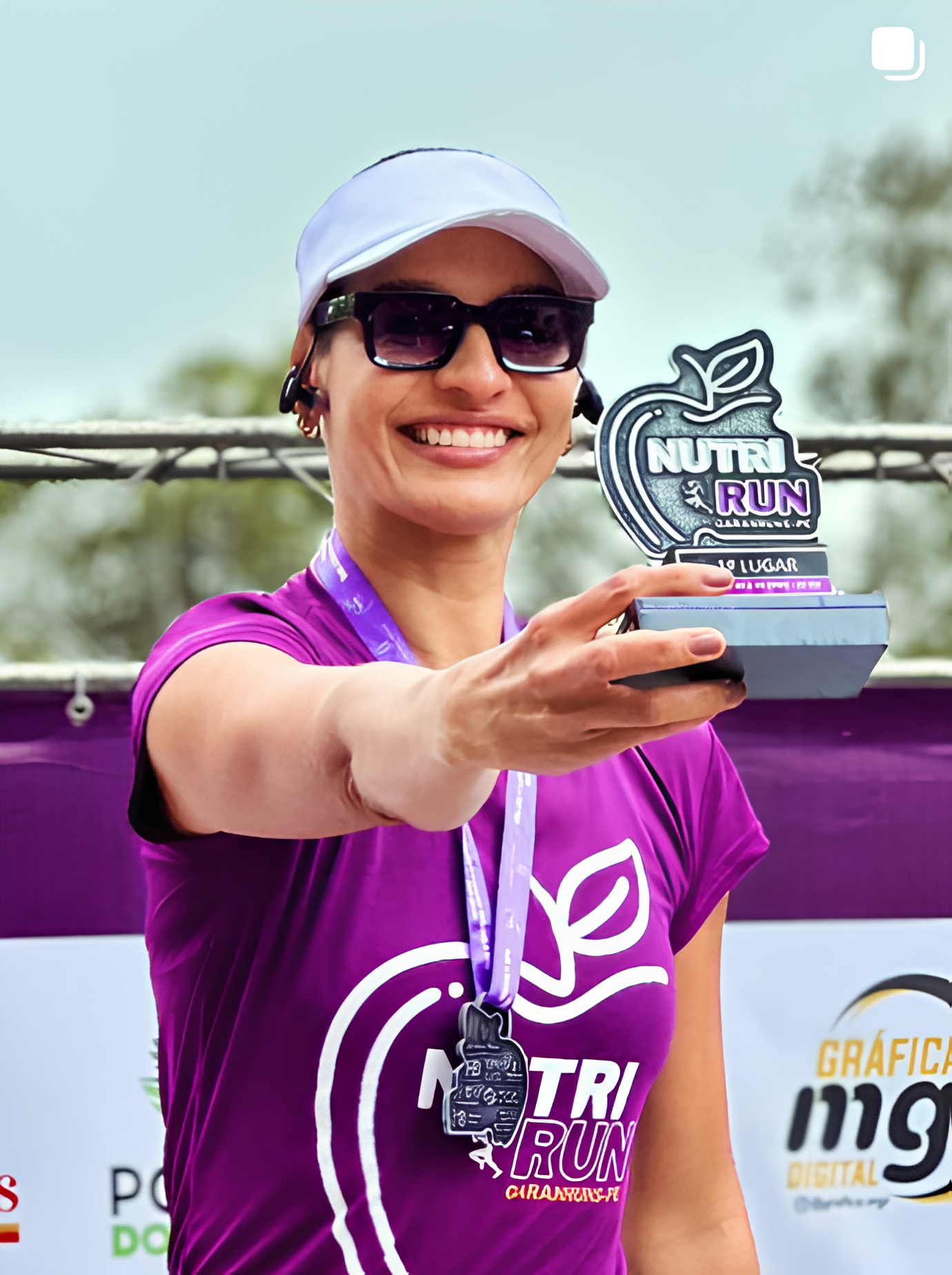 Corredora em movimento